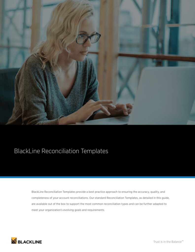 BlackLine Reconciliation Templates