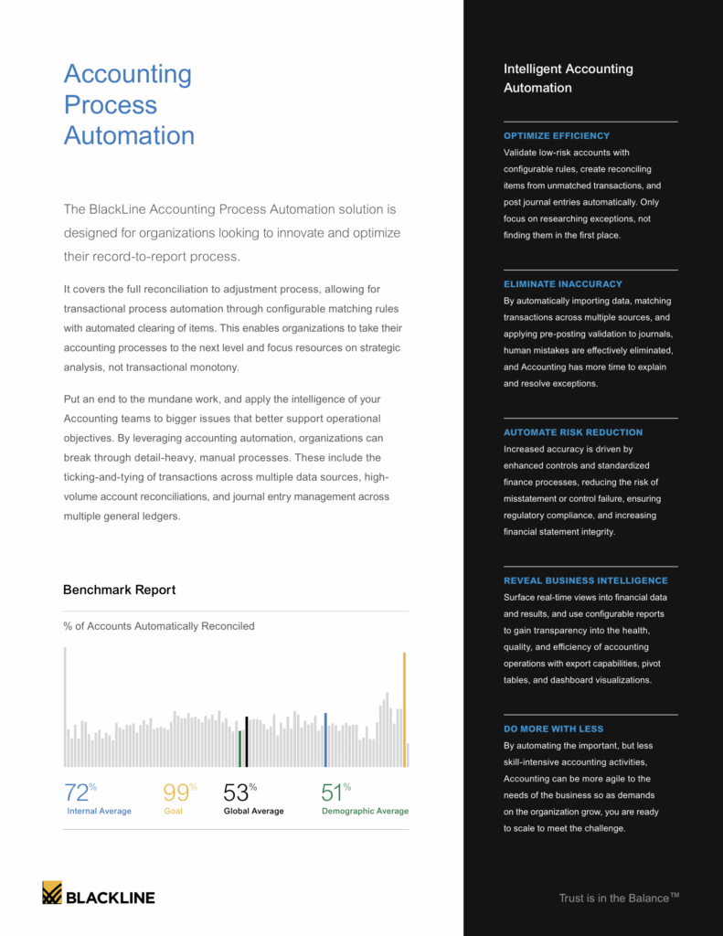 BlackLine Accounting Automation Solution Datasheet