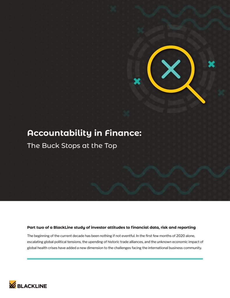 Accountability in Finance - BlackLine Study of Investors